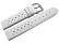Uhrenarmband - Leder - Style - weiß - 18mm Stahl