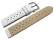 Uhrenarmband - Leder - Style - weiß - 18mm Stahl