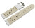 Uhrenarmband - Leder - Style - weiß - 18mm Stahl
