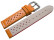 Uhrenarmband - Leder - Style - orange - 16mm Stahl