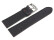 Uhrenband - Leder - Style - schwarz rote Naht - 20mm Stahl