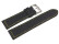 Uhrenband - Leder - Style - schwarz gelbe Naht - 18mm Stahl
