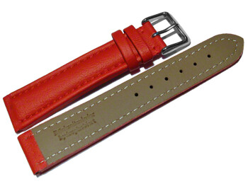 Uhrenband - gepolstert - Wasserfest - HiTech  Material - rot 18mm Stahl