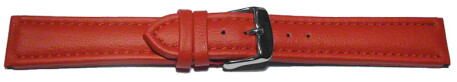 Uhrenband - gepolstert - Wasserfest - HiTech  Material - rot 22mm Stahl