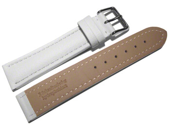 Uhrenband - gepolstert - Wasserfest - HiTech  Material - weiß 22mm Stahl