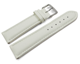Uhrenband - gepolstert - Wasserfest - HiTech  Material - weiß 24mm Gold