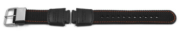 Casio Uhrenarmband Leder/Textil f. SGW-1000B-4 schwarz,...