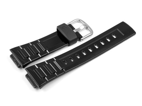 Ersatz-Uhrenarmband Casio schwarz glänzend f....