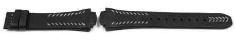 Lotus Ersatzarmband Leder schwarz f. 15519/D, 15519, 15517 grau-beige Ziernaht