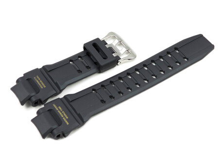 Ersatzarmband Casio Kunststoff schwarz goldfarbene...