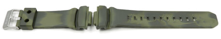Resin Uhrenarmband Casio grün camouflage f. GA-100MM-3
