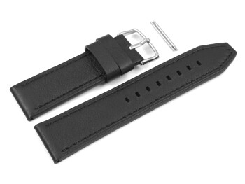 Ersatzband Casio EFR-538L, EFR-538L-1AV Uhrenarmband Leder schwarz