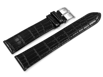 Lederband Festina in schwarz mit Krokoprägung F6806