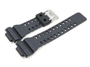 Uhrenarmband Casio matt schwarz grau meliert GA-110HT-1 GA-110HT aus Kunststoff