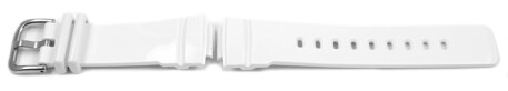Ersatzarmband Casio weiß glänzend für BGA-190 BGA-190GL aus Kunststoff