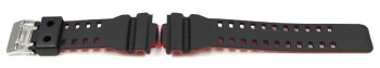 Ersatzarmband Casio Resin schwarz innen rot für GA-400HR...