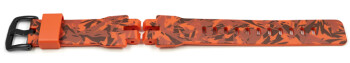 Ersatzarmband Casio camouflage orange PRG-300CM PRG-300CM-4 aus Kunststoff