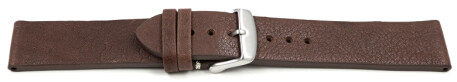 Uhrenarmband Rindleder Berlin Soft Vintage dunkelbraun 22mm Stahl