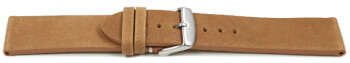 Uhrenarmband Rindleder Berlin Soft Vintage hellbraun18mm Stahl