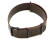 Uhrenarmband - dunkelbraun - echtes Leder - Nato - Schwarze Metallteile 18mm