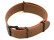 Uhrenarmband - hellbraun - echtes Leder - Nato - Schwarze Metallteile 24mm