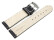 Uhrenarmband - Leder - schwarz - weiße Naht 20mm Gold