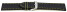 Uhrenarmband - Leder - schwarz - gelbe Naht 22mm Gold