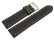 Uhrenarmband - Leder - schwarz - gelbe Naht 22mm Gold