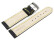 Uhrenarmband - Leder - schwarz - gelbe Naht 22mm Gold