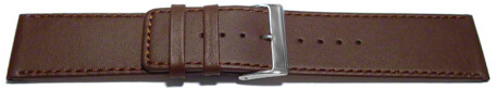 Uhrenarmband - echt Leder - glatt - braun - 40mm