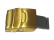 Einzel-Schließe - Faltschließe - Edelstahl gebürstet - Gold 20mm