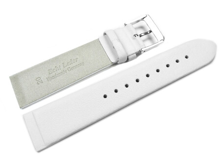 Ersatzarmband Leder weiß kompatibel zu SKW2139 - Schließenfarbe: gold