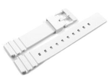 Uhrenarmband Casio Resin weiß glänzend LRW-200H