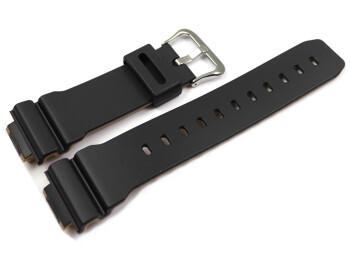 Uhrenarmband Casio DW-6900LU-1 schwarz innen khaki aus Kunststoff
