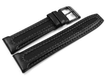 Festina Uhrenarmband schwarz Leder/Textil für...