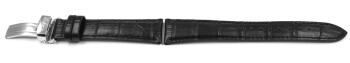 Casio Leder Uhrenarmband schwarz Edifice EFB-530L-2 EFB-530L-2AVUER