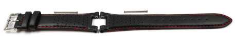 Casio Leder Ersatzarmband schwarz rote Naht für EFS-S520CBL-1 EFS-S520CBL
