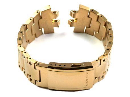 Casio goldfarbenes Edelstahl Uhrenarmband poliert...