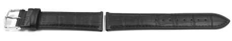 Leder-Uhrenarmband schwarz Lotus 18219 Krokoprägung passend zu 15798