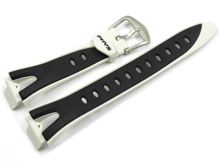 Uhrenarmband Casio STR-500-1 Ersatzarmband Kunststoff schwarz, hell abgesetzt