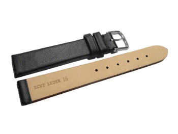 Uhrenarmband schwarz Leder ohne Naht passend zu SKW6300