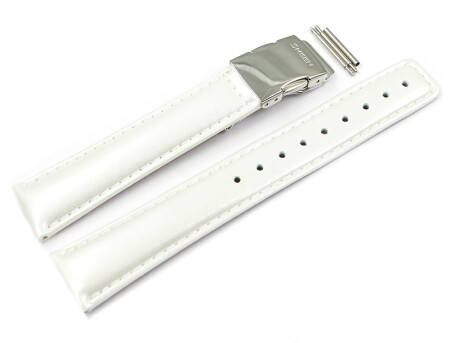 Leder Uhrenarmband Casio weiß SHE-5020L-7A...