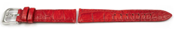 Uhrenarmband Lotus rot 15745/2 15745 Leder mit Krokoprägung