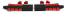 Festina Ersatzarmband F16659/8 Uhrenband schwarz mit rotem Streifen (seitlich)