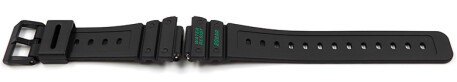 Original Casio GA-2100 Ersatzarmband schwarz Aufschriften grün GA-2100TH  GA-2100TH-1A GA-2100TH-1