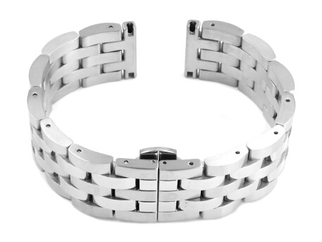 Edelstahl Metall Uhrenarmband Butterfly massiv 18mm 20mm...