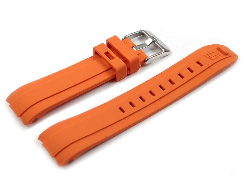 Orange Kautschuk Uhrenarmband Oranges Premium Gebogenes Kautschuk