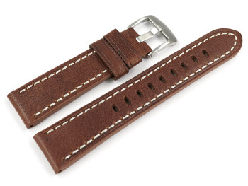 Uhrenarmband hellbraun Miami Leder ohne Polster 20mm 22mm...