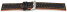 Uhrenarmband schwarz Sportiv Leder mit oranger Naht 18mm 20mm 22mm 24mm
