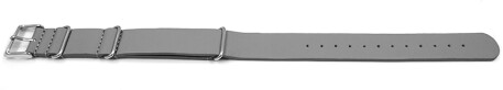 Uhrenarmband echtes Leder Nato grau 18mm 20mm 22mm 24mm